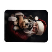 Magnet Flexible Biewer Terrier Avec Noël Festif Du Père Noël (Horizontal)