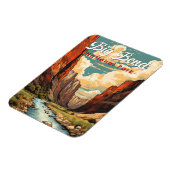 Magnet Flexible Big Bend National Park Illustration Retro (Côté Gauche)