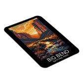 Magnet Flexible Big Bend National Park Texas Retro Travel (Côté Droit)