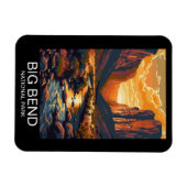 Magnet Flexible Big Bend National Park Texas Retro Travel (Horizontal)