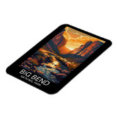 Magnet Flexible Big Bend National Park Texas Retro Travel (Côté Gauche)