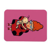 Magnet Flexible Big Hello Hugs de la tante en rouge (Horizontal)