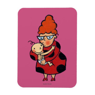 Magnet Flexible Big Hello Hugs de la tante en rouge