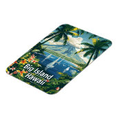 Magnet Flexible Big Island Hawaii Vintage tropical (Côté Gauche)