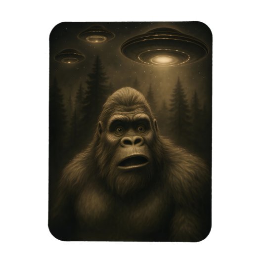 Magnet Flexible Bigfoot Sasquatch Alien UFO Funny (Vertical)