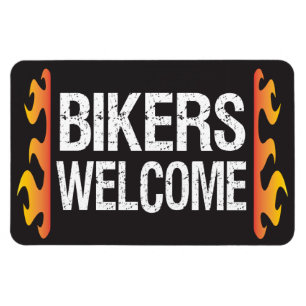 Magnet Flexible Bikers Bienvenue Motorcycle événement ou affaires
