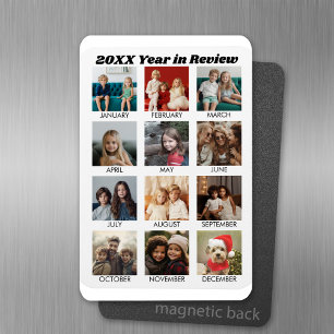 Magnet Flexible Bilan de l'année - 12 Collage de photos - Calendri