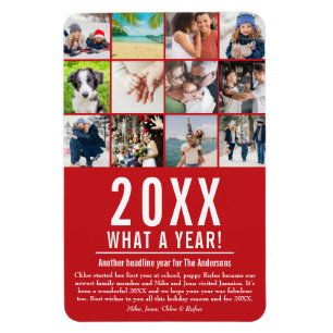 Magnet Flexible Bilan de l'année 12 Vacances de Noël Photo