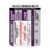 Magnet Flexible Billet concert Enregistrer l'aimant date (Vertical)