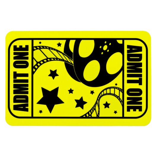 Magnet Flexible Billet de cinéma jaune magnétique flexible (Horizontal)