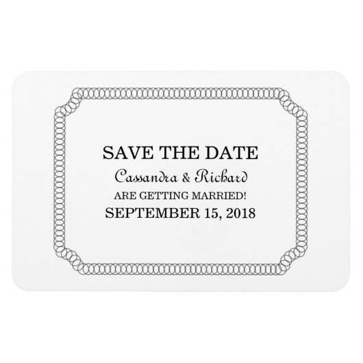 Magnet Flexible Billet en ébène encerclé Enregistrer l'aimant de d (Horizontal)