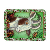 MAGNET FLEXIBLE BILLY CHÈQUE ET FEUILLES D'AUTOMNE, MERCI FERME (Horizontal)