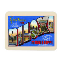 Biloxi Mississippi Vintage Grande Lettre Carte pos