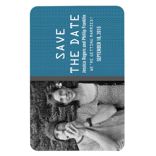 Magnet Flexible Binary Code Binary Photo Enregistrer l'aimant Date (Vertical)