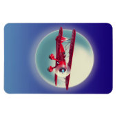 Magnet Flexible Biplan rouge vintage (Horizontal)