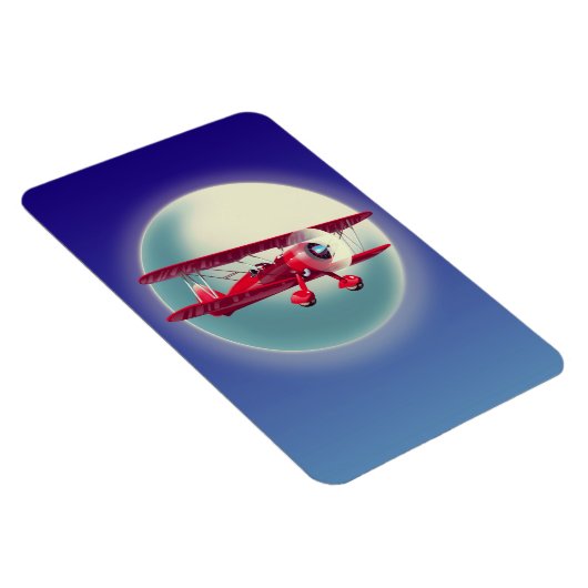 Magnet Flexible Biplan rouge vintage (Côté Droit)