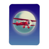 Magnet Flexible Biplan rouge vintage (Vertical)