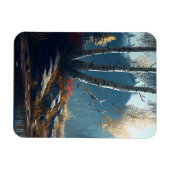 Magnet Flexible Birches Northern Ireland Round, Birch View (Horizontal)