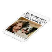 Magnet Flexible Birthday News Paper (Côté Gauche)