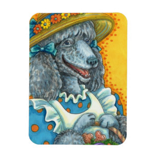 MAGNET FLEXIBLE BISCUITS DE CHIENS ET BASSIN D'OEUFS DE PÂQUES, PO