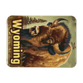 Magnet Flexible Bison américain du Wyoming (Horizontal)