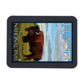 Magnet Flexible Bison Scene - Parc national des Glaciers, MT (Horizontal)