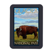 Magnet Flexible Bison Scene - Parc national des Glaciers, MT (Vertical)