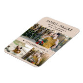 Magnet Flexible Bisque d'amande moderne Enregistrer la date Mariag (Côté Gauche)