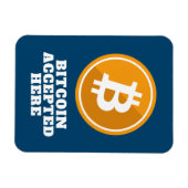 Magnet Flexible Bitcoin accepté ici - crypto-monnaie numérique Mag (Horizontal)