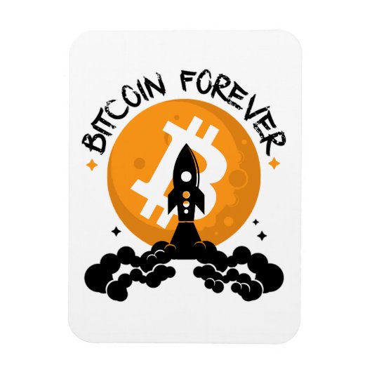 Magnet Flexible Bitcoin pour toujours (Vertical)