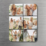 Magnet Flexible Black 6 Photo Collage Custom Modern Simple<br><div class="desc">Show off your best memories in a sleek, stylish way with this Custom 6‑Photo Collage Modern Magnet. Featuring six of your favorite photos arranged in a clean grid design, this high-quality magnet is a chic addition to any fridge, locker, or office board. Add a name, date, or short caption for...</div>