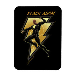 Magnet Flexible Black Adam Lightning Bolt Illustration du caractèr