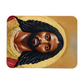 Magnet Flexible Black African Man Jésus Christ portrait Art (Horizontal)
