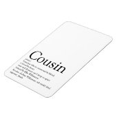 Magnet Flexible Black and White Cool Modern Cousin Definition (Côté Gauche)