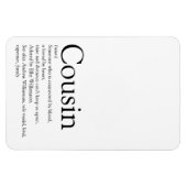 Magnet Flexible Black and White Cool Modern Cousin Definition (Horizontal)