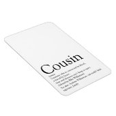 Magnet Flexible Black and White Cool Modern Cousin Definition (Côté Droit)