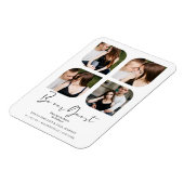Magnet Flexible Black Be our Guest Clover Collage 4 Photos Mariage (Côté Gauche)