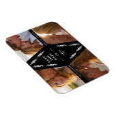 Magnet Flexible Black Botanical Modern Collage 4 Photos Wedding (Côté Droit)
