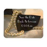 Black Bow Cravate perles blanches mariage Enregist