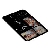 Magnet Flexible Black Chic Trendy Collage Mariage Covid19 3 Photos (Côté Droit)