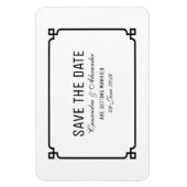 Magnet Flexible Black Deco Chic Enregistrer la date (Vertical)