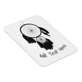 Magnet Flexible Black Dreamcatcher sur Arrière - plan blanc (Côté Droit)