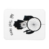 Magnet Flexible Black Dreamcatcher sur Arrière - plan blanc (Horizontal)
