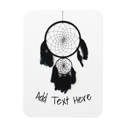 Magnet Flexible Black Dreamcatcher sur Arrière - plan blanc (Vertical)