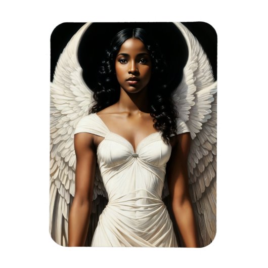 Magnet Flexible Black Girl Angel Angelcore Art (Vertical)