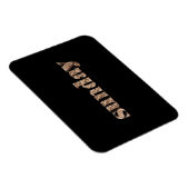 Magnet Flexible Black Gold Days of the Week Dimanche Typographie (Côté Droit)