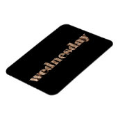 Magnet Flexible Black Gold Days of the Week Mercredi Typographie (Côté Gauche)