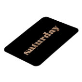 Magnet Flexible Black Gold Days of the Week Samedi Typographie (Côté Gauche)