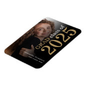 Magnet Flexible Black Gold Photo 2023 Faire-part de graduation (Côté Gauche)
