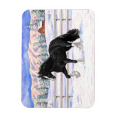 Magnet Flexible Black Gypsy Vanner Irlandais Cob Brouillon Cheval  (Vertical)
